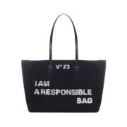 Shoulder Bags V73 , Black , Dames
