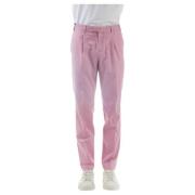 Roze Gestructureerde Katoenen Stretchbroek PT Torino , Pink , Heren