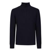 Navy Turtle Neck Coltrui Kangra , Black , Heren