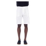 Witte Bermuda Shorts van Katoen Tagliatore , White , Heren