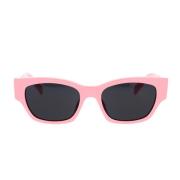 Stijlvolle Cat-Eye Zonnebril met Donkergrijze Lenzen Celine , Pink , U...