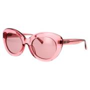 Linda Farrow Agnes Oversized Cat-Eye Zonnebril The Attico , Pink , Dam...