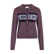 Cardigan Blanche , Purple , Dames