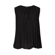 Poly Top - Stijlvol en Trendy Liu Jo , Black , Dames