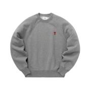 Klassieke Heart Friend Sweatshirt Ami Paris , Gray , Heren