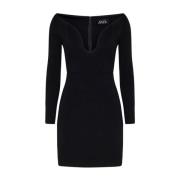 Korte jurk met blote schouders Solace London , Black , Dames