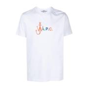 Logo-Print T-Shirt A.p.c. , White , Heren
