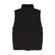 Zwart Nylon Vest met Ritssluiting Represent , Black , Heren