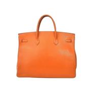 Tweedehands Oranje Hermès Birkin van leer Hermès Vintage , Orange , Da...
