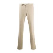 Slim Fit Katoen/Kasjmier Broek PT Torino , Beige , Heren