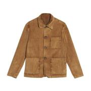 Fluweel Corduroy Overshirt met knoopsluiting en opgestikte zakken Bare...