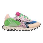 Multicolor Leren en Synthetische Sneakers voor Dames RUN OF , Multicol...