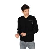 Sweter V-hals Les Hommes , Black , Heren