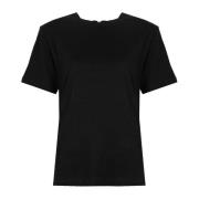 Casual loszittend T-shirt met schoudervullingen en ritsdetail Silvian ...