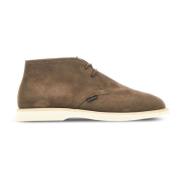 Bruine Suède Veterschoenen Hogan , Brown , Heren