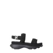 Geweven Comfort Sandalen Moncler , Black , Dames