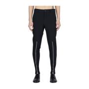 Slim-Fit Broek met Ritssluiting Motief Comme des Garçons , Black , Her...