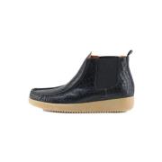 Zwarte Croco Ester Chelsea Laars Nature Footwear , Black , Dames