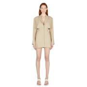 Bari Linnen Jurk Jacquemus , Beige , Dames