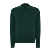 Groene Fluweel Technische Perkins Hals Jersey RRD , Green , Heren