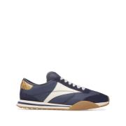 Sonney Panelled Suède Sneakers Bally , Blue , Heren