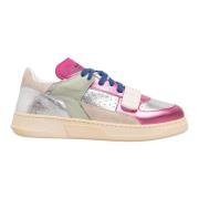 Multicolor Leren Sneakers RUN OF , Pink , Dames