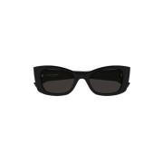 Zwarte Ss23 zonnebril met logo Saint Laurent , Black , Dames