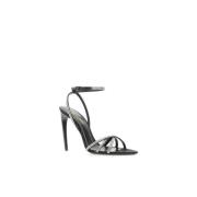 High Heel Sandals Saint Laurent , Black , Dames