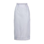 Lichtblauwe Chiffon Rok Maison Margiela , Blue , Dames