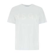 T-Shirt Msgm , White , Dames