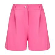 Stretch Roze Shorts met Dubbele Plooien - Maat 42 Chiara Ferragni Coll...