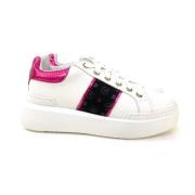 Fuchsia Heritage Print Sneakers voor Dames Pollini , Pink , Dames