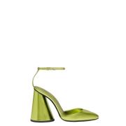 Luz Acid Green Gelamineerde Hakken The Attico , Green , Dames