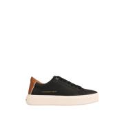 Zwarte Leren Heren Sneakers Alexander Smith , Black , Heren