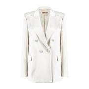 Witte dubbelrij Lea blazer Aniye By , White , Dames