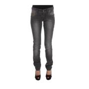 Grijze Wash Slim Fit Stretch Jeans John Galliano , Gray , Dames