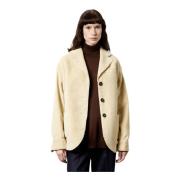 Oversized Corduroy Caban Jas Massimo Alba , Beige , Dames