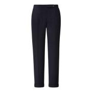 Boga Wijde Fit Wollen Broek Massimo Alba , Blue , Dames