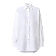 Oversized Overhemd met Klassieke Kraag Massimo Alba , White , Dames