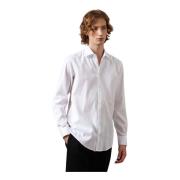 Genova Gestreept Katoenen Overhemd Massimo Alba , White , Heren