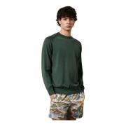 Cashmere Jacquard Sweatershirt Massimo Alba , Green , Heren
