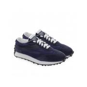 Marineblauwe Lage Top Sneakers Doucal's , Blue , Heren