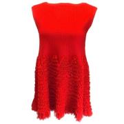 Pre-owned Fabric tops Alaïa Pre-owned , Red , Dames