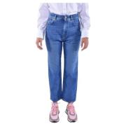Cropped Denim Jeans Max Mara Weekend , Blue , Dames