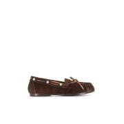 Bruine Suède Sandalen met Blauwe Studs Sartore , Brown , Dames