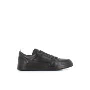 Zwarte Leren Sneakers met Strak Design Officine Creative , Black , Her...