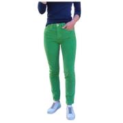 Corduroy Slim 7/8 Broek Islow , Green , Dames