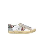 Lage Top Bloemen en Glitter Sneakers Philippe Model , Multicolor , Her...