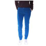 Velours Straight Leg Broek Mason's , Blue , Dames