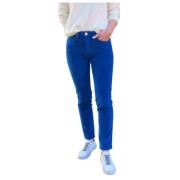 Corduroy Slim 7/8 Broek Islow , Blue , Dames